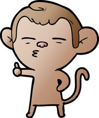 cartoon suspicious monkey