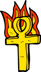 cartoon ankh symbol