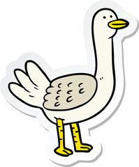 sticker of a cartoon bird