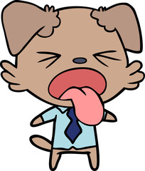 cartoon disgusted dog