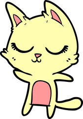 calm cartoon cat
