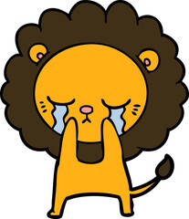 crying cartoon lion
