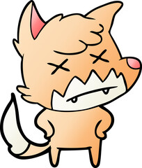 cartoon dead fox