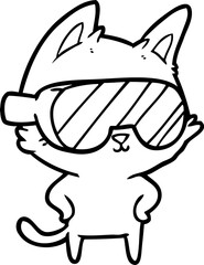 cartoon cat with goggles over eyes