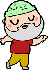 Obraz premium cartoon man with beard