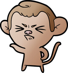 cartoon angry monkey
