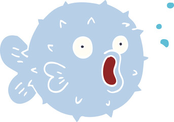 cartoon doodle blow fish © lineartestpilot