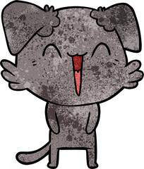 happy little dog cartoon