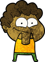 cartoon happy man