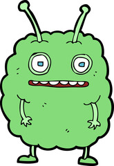 cartoon funny alien monster