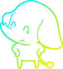 Fototapeta premium cold gradient line drawing of a