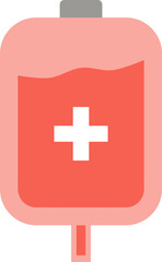 Red blood bag donation icon PNG