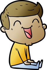 Obraz premium cartoon man laughing