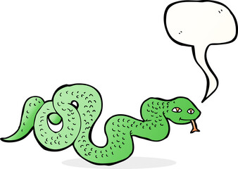 cartoon snake with speech bubble