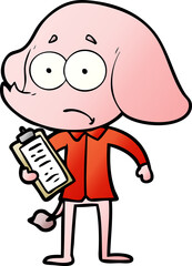 cartoon unsure elephant