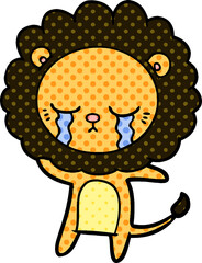 crying cartoon lion