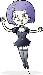 cartoon happy vampire girl