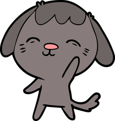 happy cartoon dog