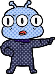 cartoon three eyed alien