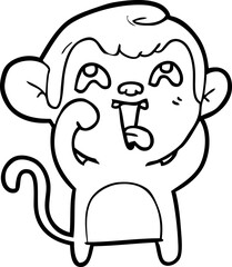 crazy cartoon monkey