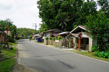 Fototapeta na wymiar simple houses on cebu island at the philippines