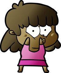 cartoon whistling girl
