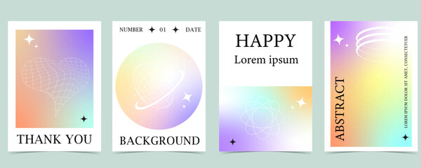 gradient background with y2k and groovy style