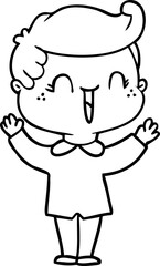 cartoon laughing boy