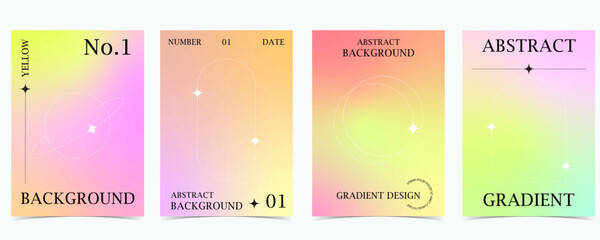 Fototapeta premium gradient background with y2k and groovy style