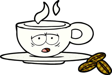 cartoon espresso mug