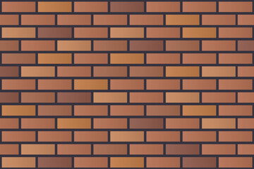 Brown brick wall background.Vector. EPS 10