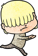 cartoon boy with untidy hair