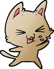 cartoon cat hissing