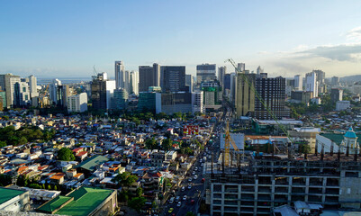panoramic view over cebu city from the 32 floor