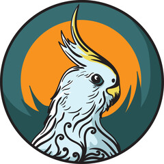 parrot bird logo brand vector