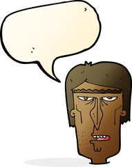 cartoon angry face with speech bubble