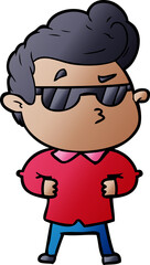 cartoon cool guy