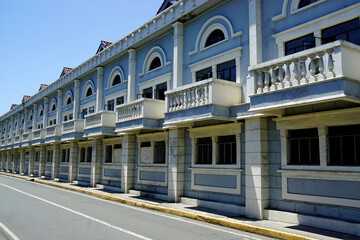 colonial buildings in downtown manila intramuros