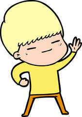 cartoon smug boy