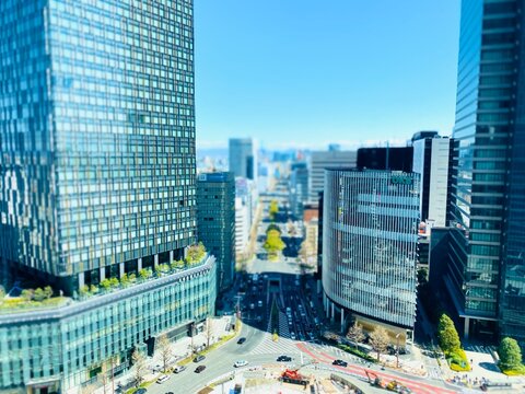JRタワーからみた名古屋駅前ロータリー