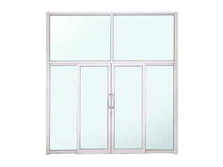 Front doors, glass doors, aluminum doors of shops and offices. isolated on white background