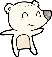 smiling polar bear cartoon