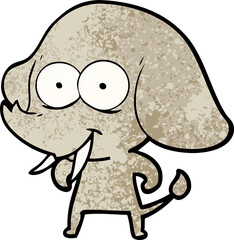 happy cartoon elephant