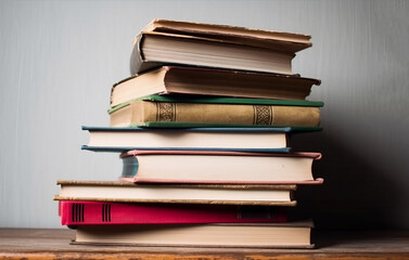 stack of old books