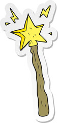 sticker of a cartoon magic wand