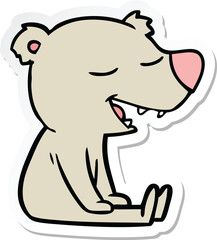 sticker of a cartoon bear