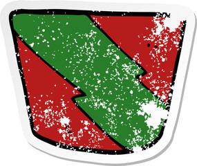 distressed sticker of a cartoon muffin pot