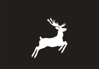 this is a deer icon logo design 