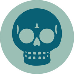 iconic tattoo style image of a skull
