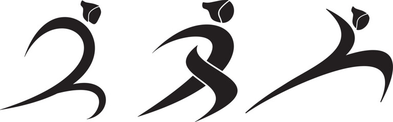 New Female  sports icon set